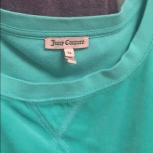 Aqua off the off the shoulder Juicy Couture top.